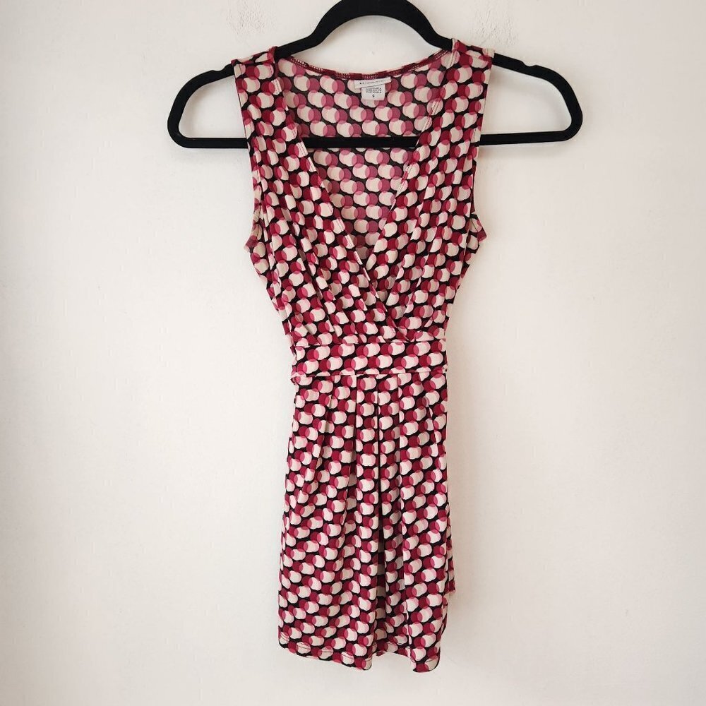 Mimi Maternity 70s Pink Sleeveless Blouse Tank Top Career Professional Size S